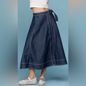 Anthropologie Pilcro side slit denim skirt